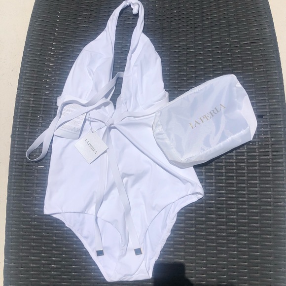LA PERLA 32US Halter Swimsuit W/ Waist Ties - Picture 1 of 7